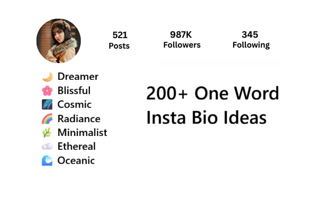 One Word Insta Bio